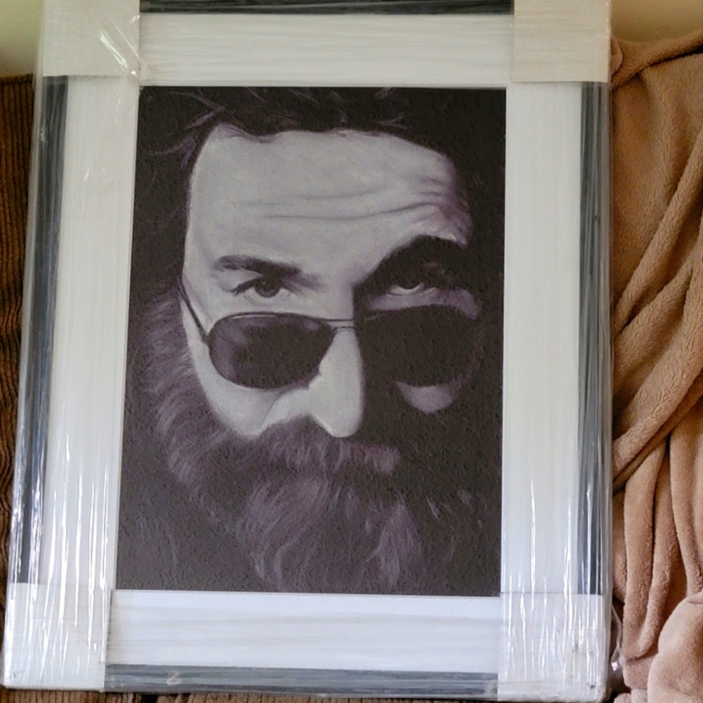 Jerry Garcia and Frank Zappa etchings